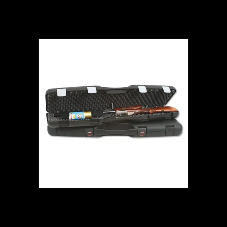 Mallette pvc fusil 2 clips 2 verrous code 3 chiffres 96x29x10cm