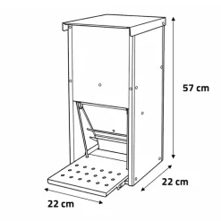 Mangeoire anti-nuisible 12 kg thermolaquée vert