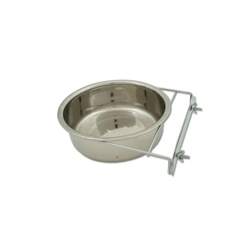Mangeoire Chenil acier inoxydable 23 cm fixation sur chenil 2,8L