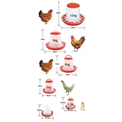 Mangeoire plastique avec poignée 9 kg pour volailles et pigeons