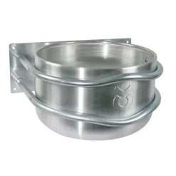Mangeoire ronde grand animaux en acier inoxydable