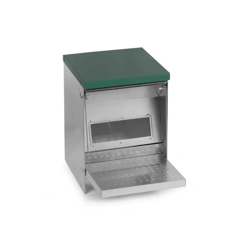 Mangeoire Trémie Anti-Nuisible Rooster 5kg - Acier Galvanisé pour Volailles
