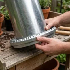 Mangeoires volaille à trémie métal 5kg en lot de 10