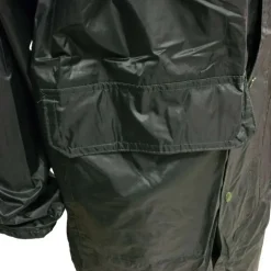 Manteau à capuche coupe vent imperméable polyester kaki S à 3XL