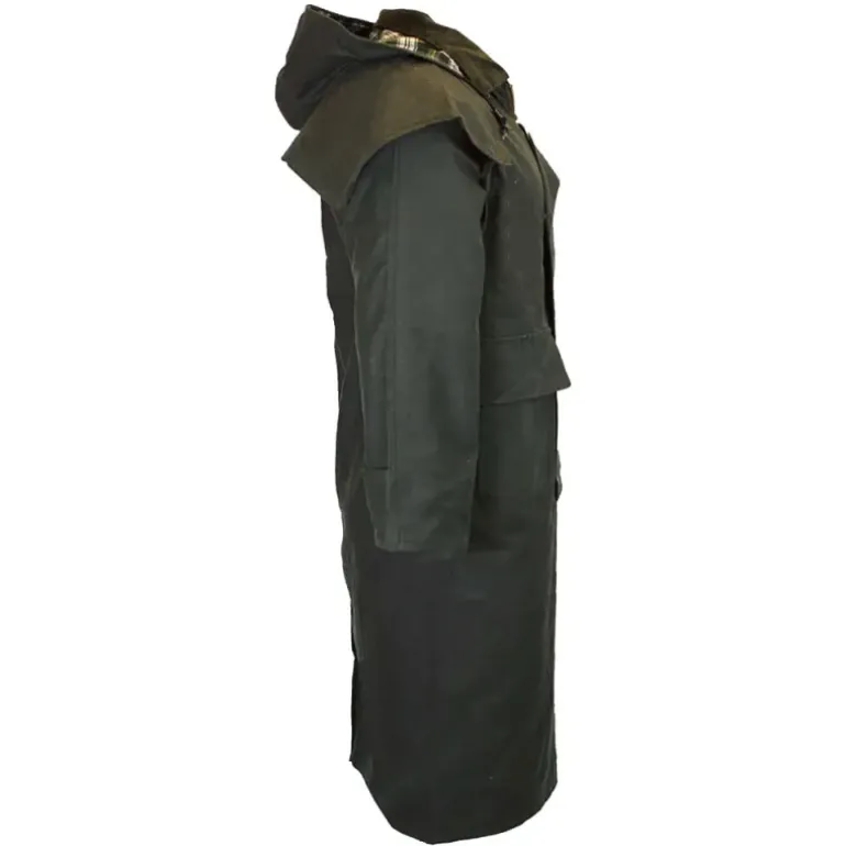 Manteau long Walker and Hawkes Waxstock Vert