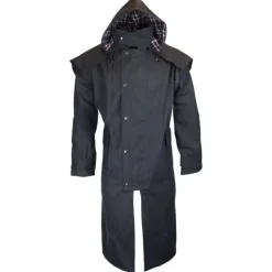 Manteau long Walker and Hawkes Waxstock navy de M à 3XL
