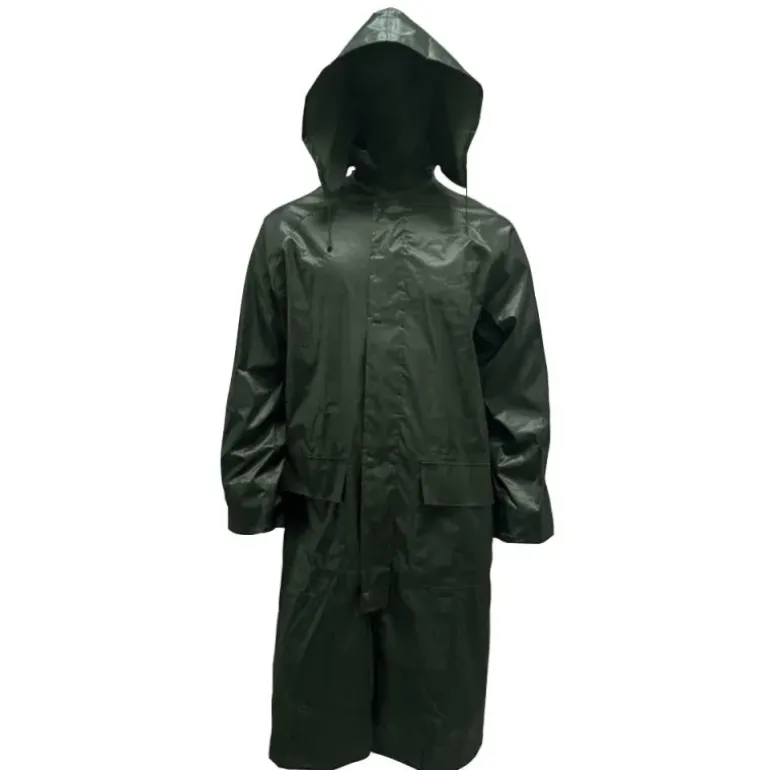 Manteau pluie étanche Treeland vert 100% polyester PVC