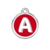 Médaille alphabétique gravable pour chien - Acier inoxydable Ø 3 cm