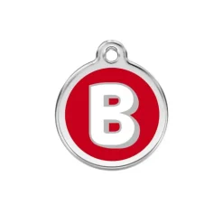 Médaille alphabétique gravable pour chien - Acier inoxydable Ø 3 cm