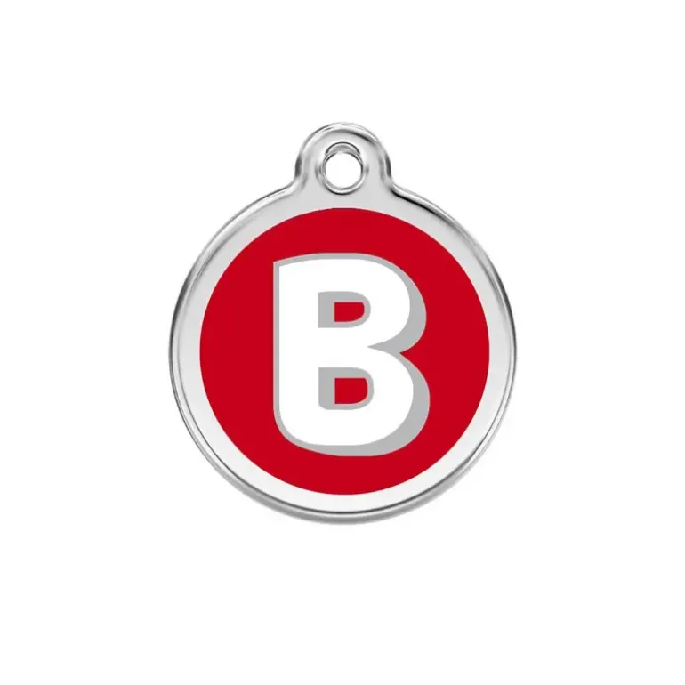Médaille alphabétique gravable pour chien - Acier inoxydable Ø 3 cm