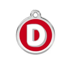 Médaille alphabétique gravable pour chien - Acier inoxydable Ø 3 cm