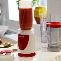 Mini blender 350W plastique sans BPA blanc gris 0,6L + gourde