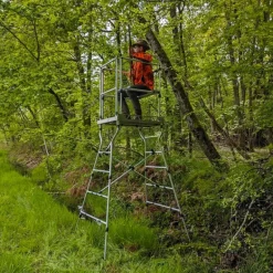 Mirador pliable aluminium 1,25m 19,5kg transportable coffre