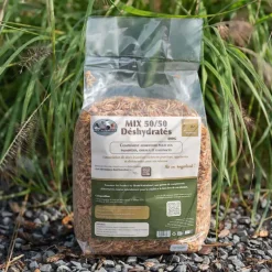 Mix 50/50 Crevettes & Vers de Farine - 800g pour Palmipèdes & Oiseaux