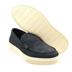 Mocassins bleus textile semelle PU mesh du 40 au 46