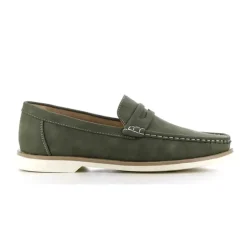 Mocassins Homme Kaki en Synthétique - Tige Basse