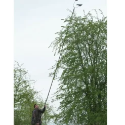 Mât à pigeons en aluminium résistant et ultra léger, noir 6 m