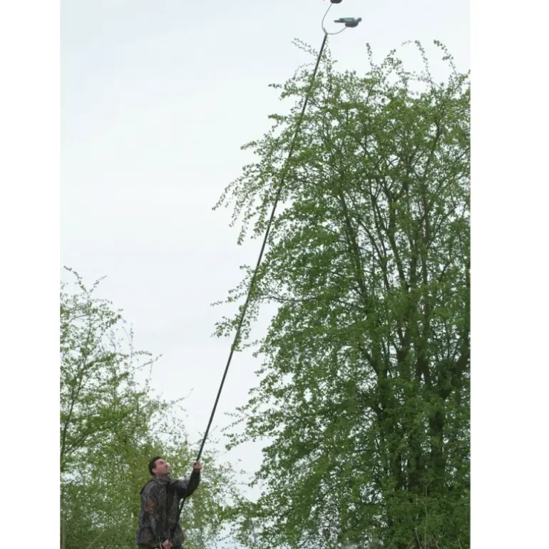 Mât à pigeons en aluminium résistant et ultra léger, noir 6 m