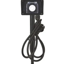 Multiprise avec minuterie ext 1,5m fil noir