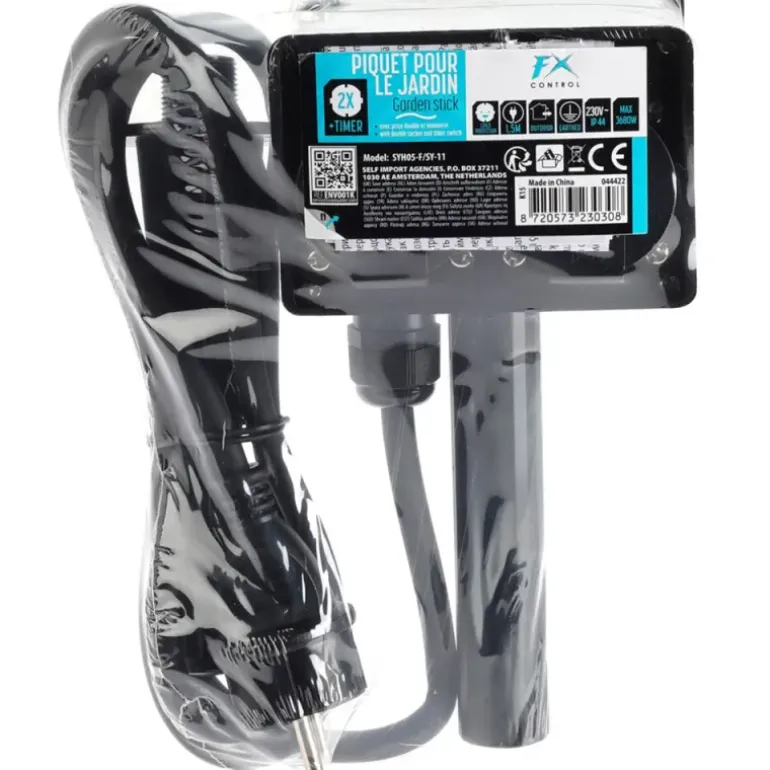 Multiprise avec minuterie ext 1,5m fil noir