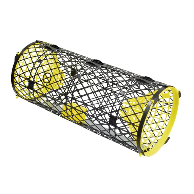 Nasse à écrevisses plastifiée 50 cm Diam 30 cm 2 entrées