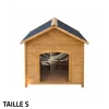 Niche en bois chalet pour chien - Taille S - Toit PVC