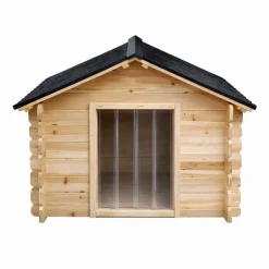 Niche en bois d'épicéa chalet madrier - Taille L - Toit PVC