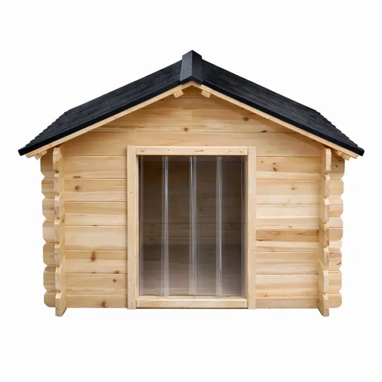Niche en bois d'épicéa chalet madrier - Taille L - Toit PVC