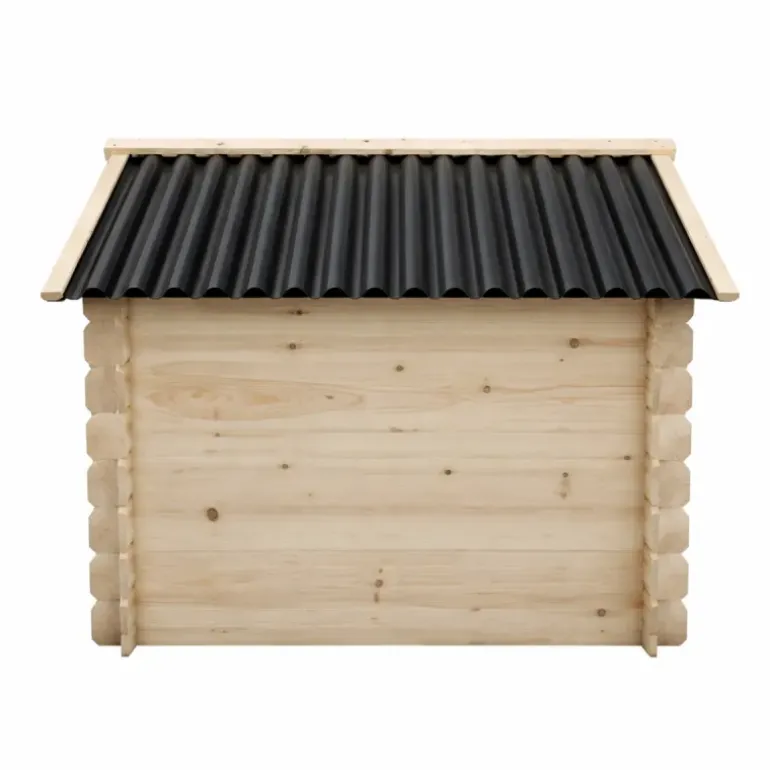 Niche en bois d'épicéa chalet madrier - Taille L - Toit PVC