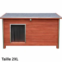 Niche en bois haute isolation Taille 2XL - Épicéa 3 couches avec toit étanche