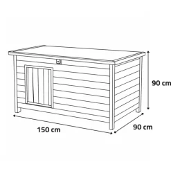 Niche en bois haute isolation Taille XL - Épicéa 3 couches avec toit étanche
