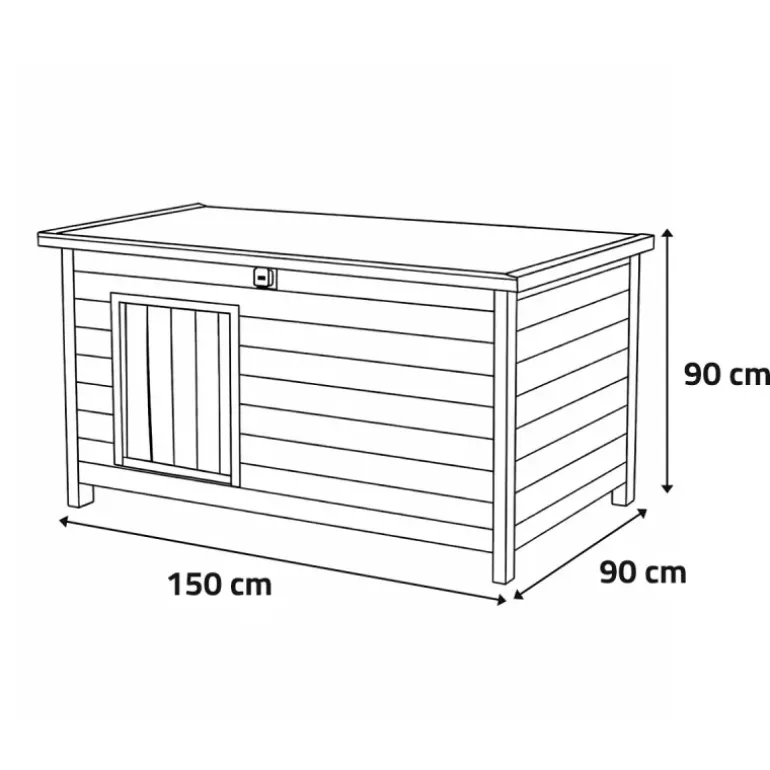 Niche en bois haute isolation Taille XL - Épicéa 3 couches avec toit étanche