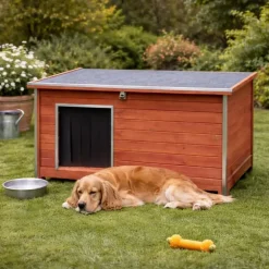 Niche en bois haute isolation Taille L - Épicéa 3 couches avec toit étanche