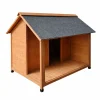 Niche en bois pour chien avec terrasse - Taille XL