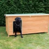 Niche isolée pour chien en bois – Extérieur été/hiver – 160 x 75 x 75 cm