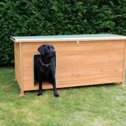 Niche isolée pour chien en bois – Extérieur été/hiver – 160 x 75 x 75 cm