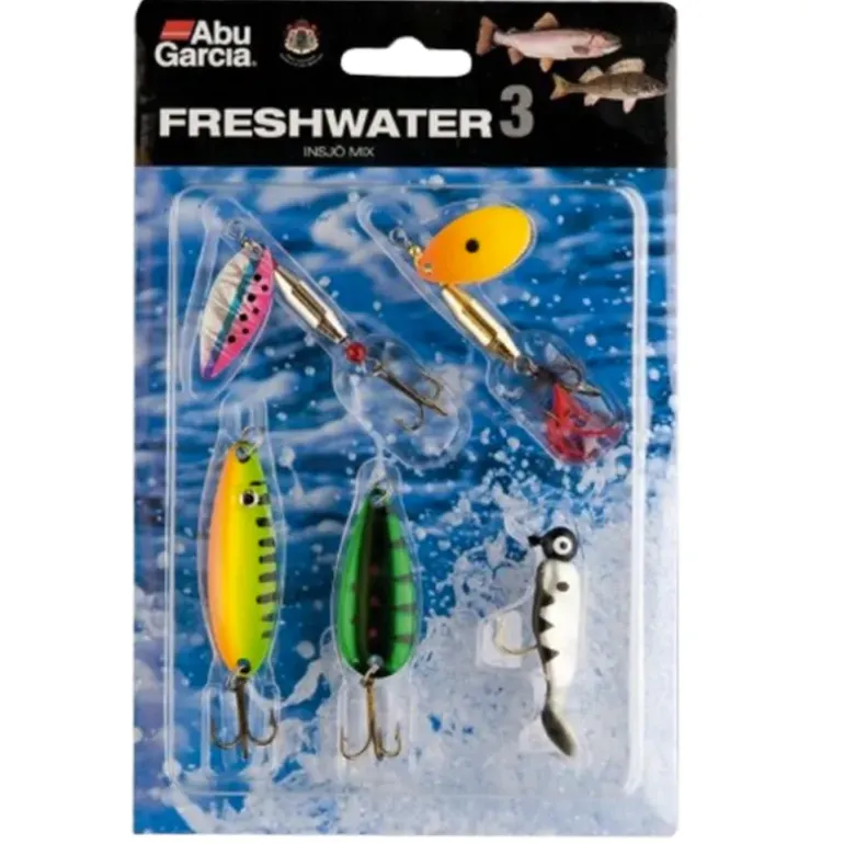 Pack 4 leurres Abu Garcia N°3 eau douce carnassiers rivière lac