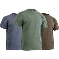 Pack de 3 T-shirts Lincoln Vert Bleu Marron de S à 3XL