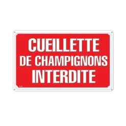Panneau CUEILLETTE CHAMPIGNONS Akilux 26x20cm