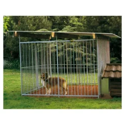 Panneau de chenil à barreaux 1,5m ouverture pour niche - Hauteur 184cm
