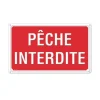 Panneau PÊCHE INTERDITE Aluminium 30X20cm à l'unité
