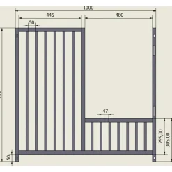 Panneau pour parc à chiot 1m - Hauteur 95 cm