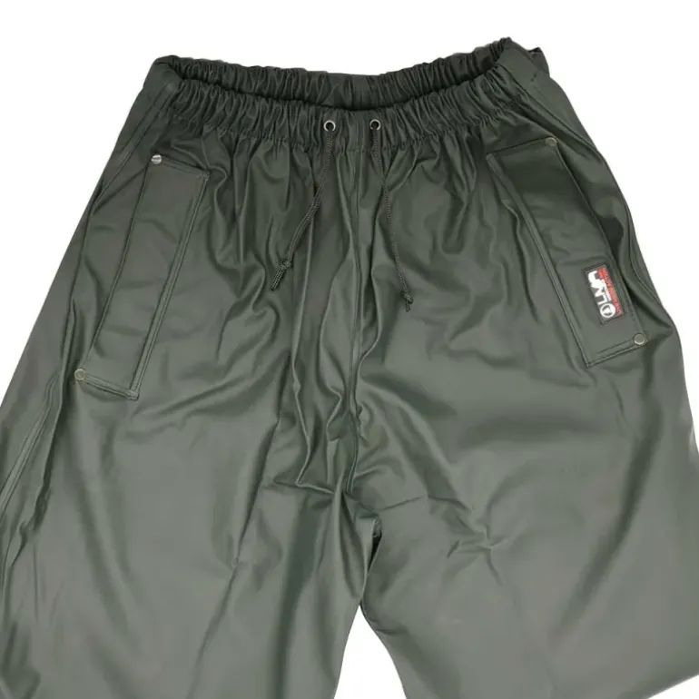 Pantalon de pluie Tonerre imperméable polyuréthane pvc kaki foncé