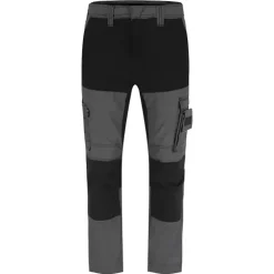 Pantalon de travail homme Hector Herock® - Poches multiples - Extensible 4 directions - Noir/Charbon