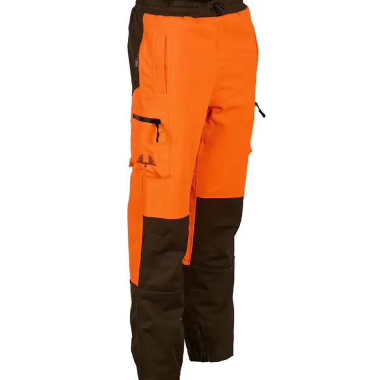 Pantalon enfant Ridge polyester spandex orange néon 6 à 16 ans