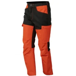 Pantalon traque enfant polyester coton orange kaki 6 à 16 ans