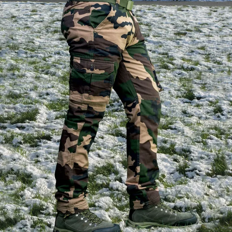 Pantalon treillis F1 6 poches coton doublé camo CE