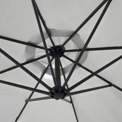Parasol déporté Azur 3m gris - Protection solaire robuste et élégante