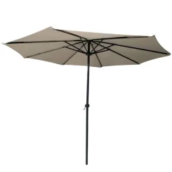 Parasol Rond Ø 2,70 m polyester 160 g/m² beige