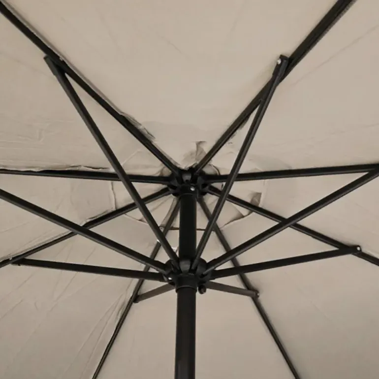 Parasol Rond Ø 2,70 m polyester 160 g/m² beige